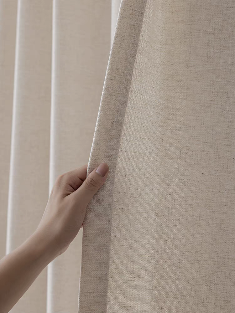 Cream / Off-White Linen Cotton Custom Curtain