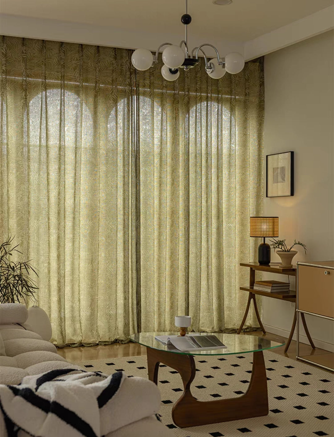 Willow Leaf Custom Sheer Curtain